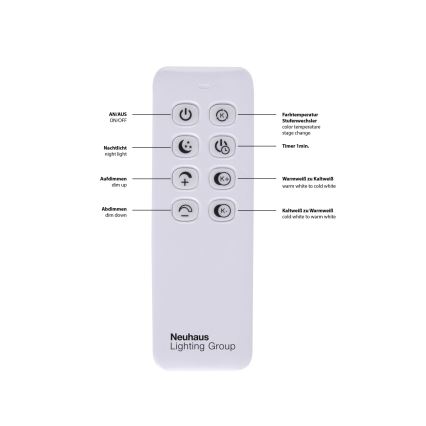 Leuchten Direkt 14017-55 - Himmennettävä LED-kattovalaisin IVEN 2xLED/20W/230V + kauko-ohjaus