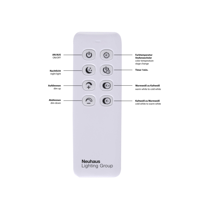 Leuchten Direkt 14017-55 - Himmennettävä LED-kattovalaisin IVEN 2xLED/20W/230V + kauko-ohjaus