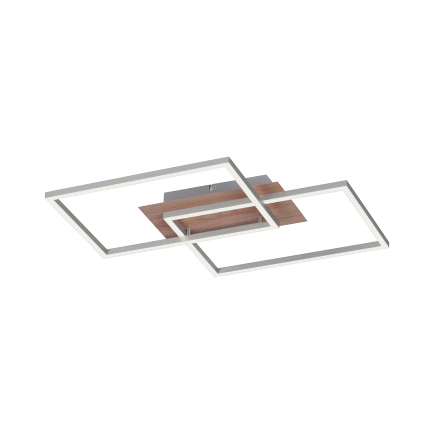 Leuchten Direkt 14018-78 - Himmennettävä LED-kattovalaisin IVEN 2xLED/15W/230V tammi + kauko-ohjaus
