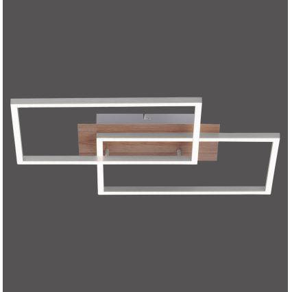 Leuchten Direkt 14018-78 - Himmennettävä LED-kattovalaisin IVEN 2xLED/15W/230V tammi + kauko-ohjaus