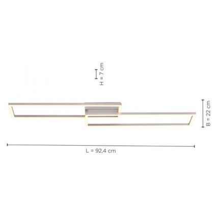 Leuchten Direkt 14023-55 - LED Himmennettävä pinta-asetettava kattokruunu IVEN 2xLED/15,1W/230V