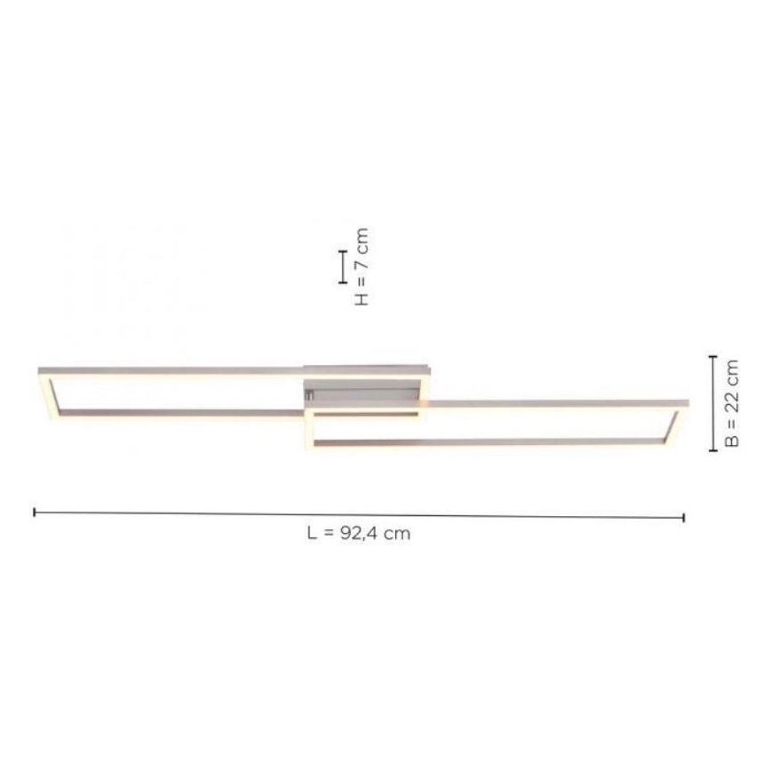 Leuchten Direkt 14023-55 - LED Himmennettävä pinta-asetettava kattokruunu IVEN 2xLED/15,1W/230V