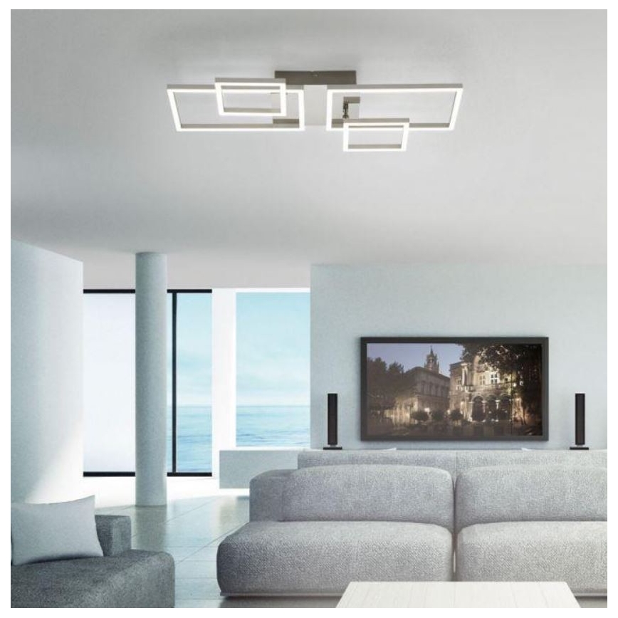 Leuchten Direkt 14030-55 - LED Pinta-asetettava kattokruunu IVEN 2xLED/12W/230V + 2xLED/5,5W