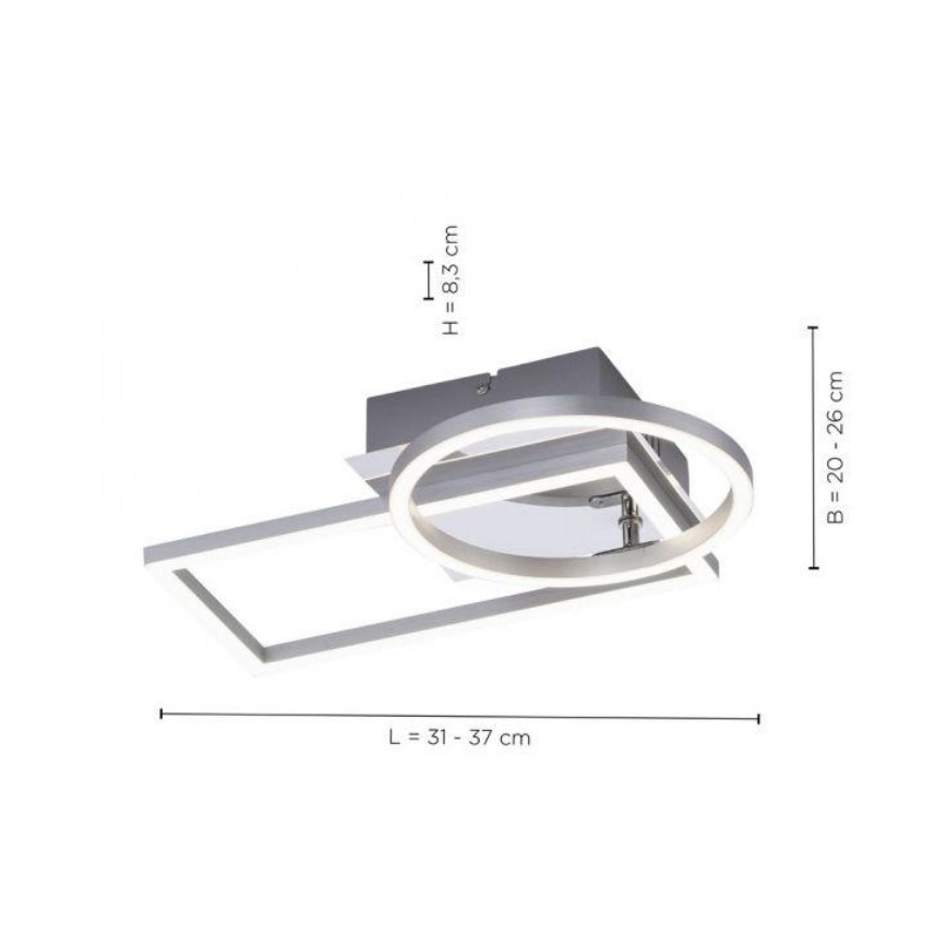 Leuchten Direkt 14031-55 - LED-kattovalo IVEN LED/18W/230V