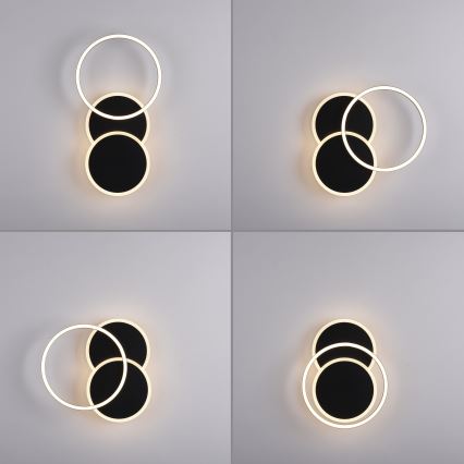 Leuchten Direkt 14116-18 - LED-kattovalaisin SEVENT LED/25,5W/230V musta