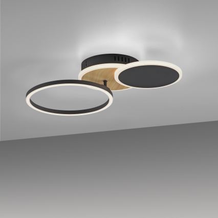 Leuchten Direkt 14116-78 - LED-kattovalaisin SEVENT LED/25,5W/230V musta/ruskea