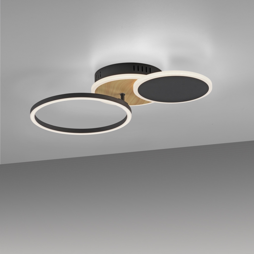 Leuchten Direkt 14116-78 - LED-kattovalaisin SEVENT LED/25,5W/230V musta/ruskea