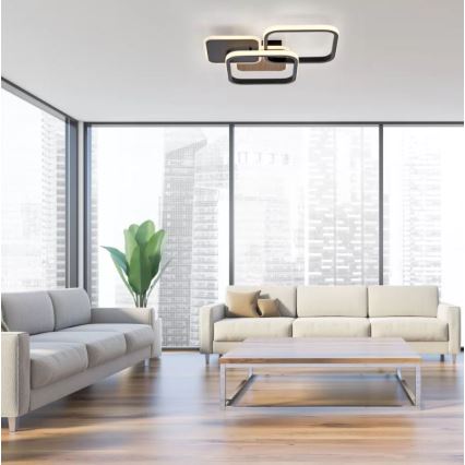 Leuchten Direkt 14117-78 - LED-kattovalaisin SEVENT LED/36W/230V musta/ruskea