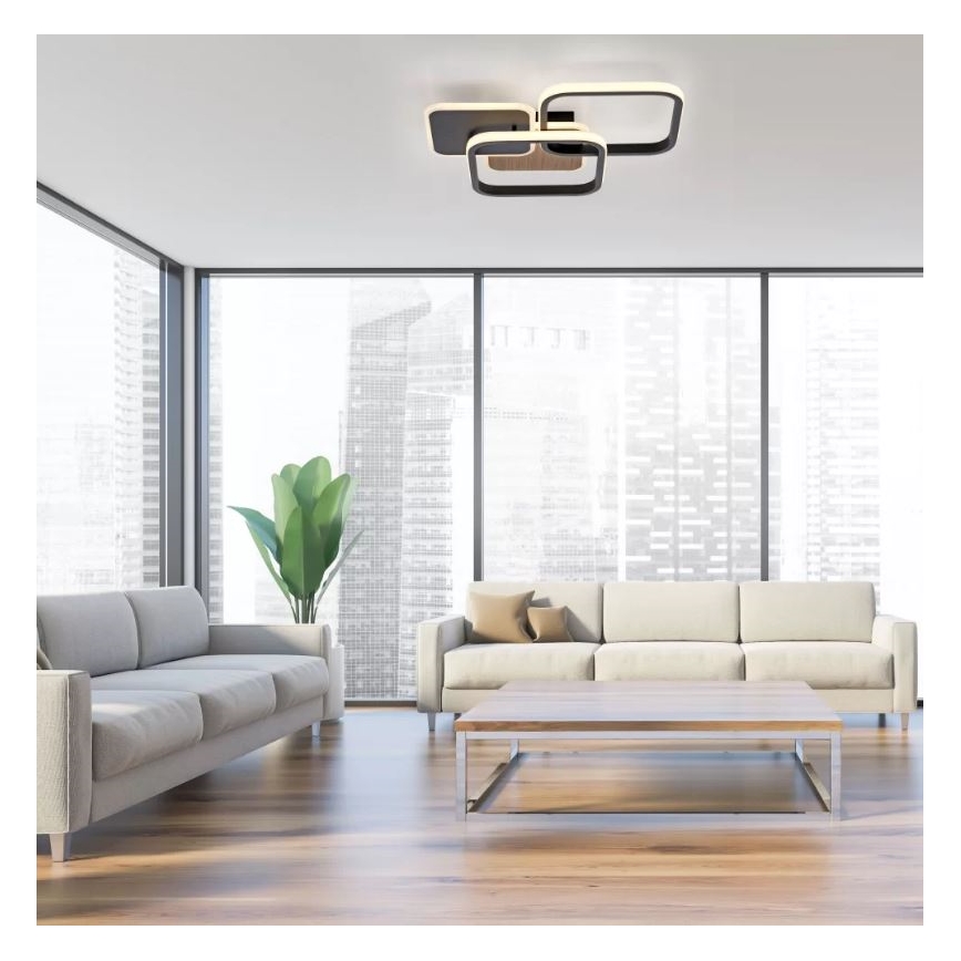 Leuchten Direkt 14117-78 - LED-kattovalaisin SEVENT LED/36W/230V musta/ruskea