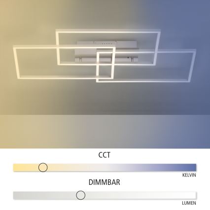 Leuchten Direkt 14150-55 - Himmennettävä LED-kattovalaisin IVEN 3xLED/13W/230V + kauko-ohjaus