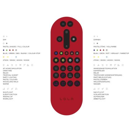 Leuchten Direkt 14280-16 - LED RGB Himmennettävä kattovalo NAOMI LED/21,6W/230V Tuya 2700-5000K + kaukosäädin