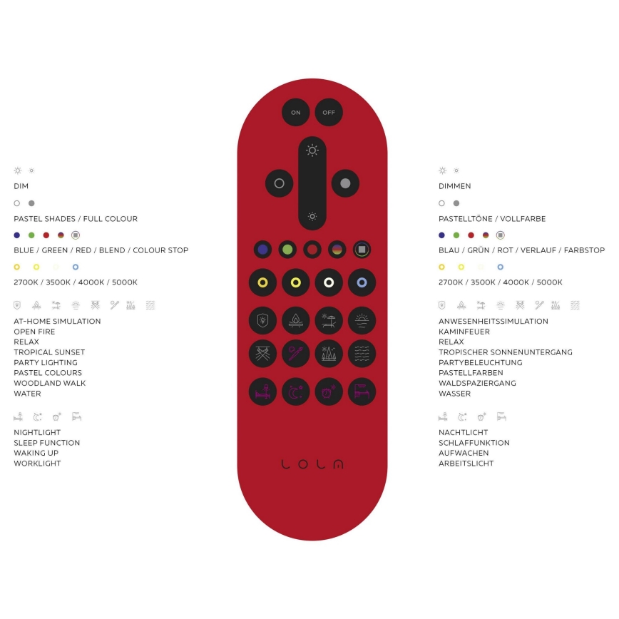 Leuchten Direkt 14280-16 - LED RGB Himmennettävä kattovalo NAOMI LED/21,6W/230V Tuya 2700-5000K + kaukosäädin
