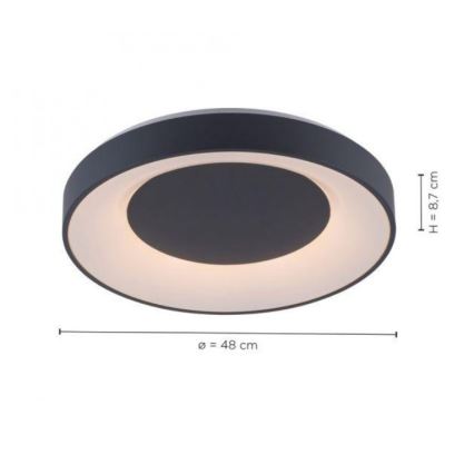 Leuchten Direkt 14346-18 -LED RGB Himmennettävä kattovalo  ANIKA LED/26,5W/230V Tuya 2700-5000K + kauko-ohjain