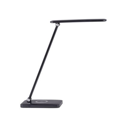 Leuchten Direkt 14415-16 - LED Himmennettävä kosketuspöytävalaisin langattomalla latauksella FLORENTINA LED/5W/230V 3000-5000K musta + USB