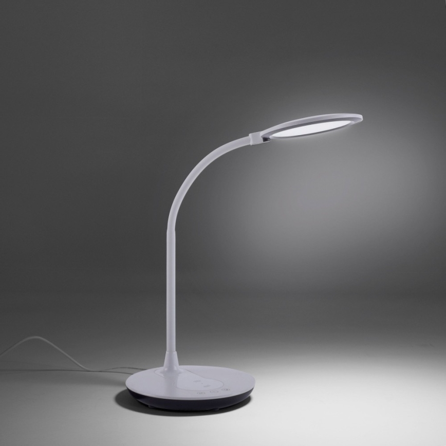 Leuchten Direkt 14416-18-LED Kosketushimmennettävä pöytävalaisin langattomalla latauksella ASTRID LED/5W/230V 3000/4000/5500K + USB