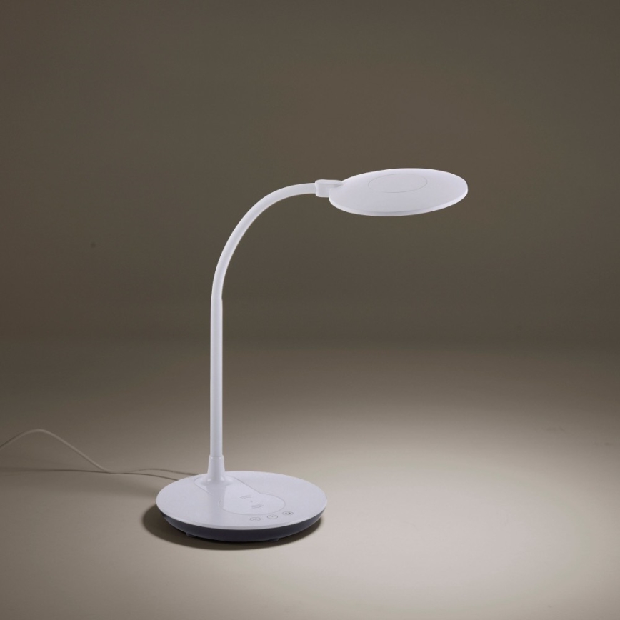 Leuchten Direkt 14416-18-LED Kosketushimmennettävä pöytävalaisin langattomalla latauksella ASTRID LED/5W/230V 3000/4000/5500K + USB