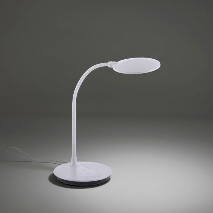 Leuchten Direkt 14416-18-LED Kosketushimmennettävä pöytävalaisin langattomalla latauksella ASTRID LED/5W/230V 3000/4000/5500K + USB