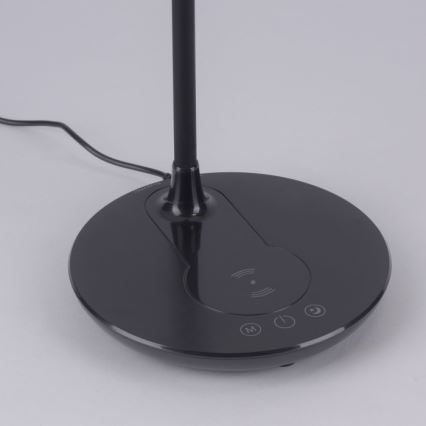 Leuchten Direkt 14416-18 - LED Kosketushimmennettävä pöytävalaisin langattomalla latauksella ASTRID LED/5W/230V 3000/4000/5500K + USB