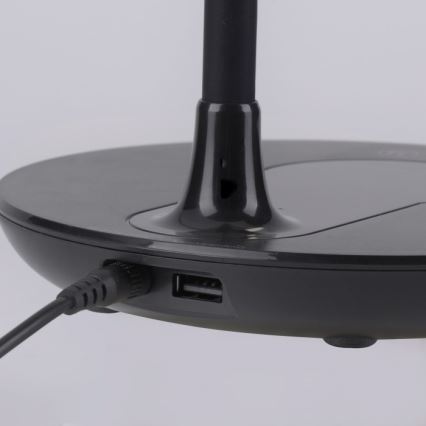 Leuchten Direkt 14416-18 - LED Kosketushimmennettävä pöytävalaisin langattomalla latauksella ASTRID LED/5W/230V 3000/4000/5500K + USB