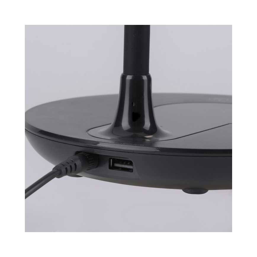 Leuchten Direkt 14416-18 - LED Kosketushimmennettävä pöytävalaisin langattomalla latauksella ASTRID LED/5W/230V 3000/4000/5500K + USB