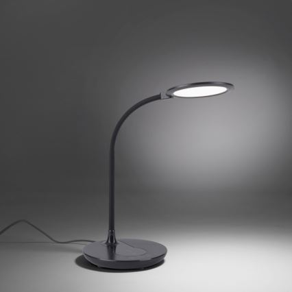 Leuchten Direkt 14416-18 - LED Kosketushimmennettävä pöytävalaisin langattomalla latauksella ASTRID LED/5W/230V 3000/4000/5500K + USB