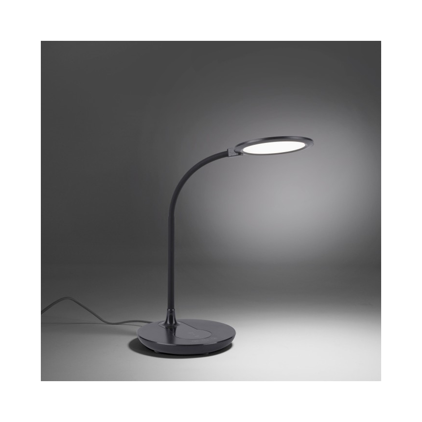 Leuchten Direkt 14416-18 - LED Kosketushimmennettävä pöytävalaisin langattomalla latauksella ASTRID LED/5W/230V 3000/4000/5500K + USB