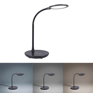 Leuchten Direkt 14416-18 - LED Kosketushimmennettävä pöytävalaisin langattomalla latauksella ASTRID LED/5W/230V 3000/4000/5500K + USB