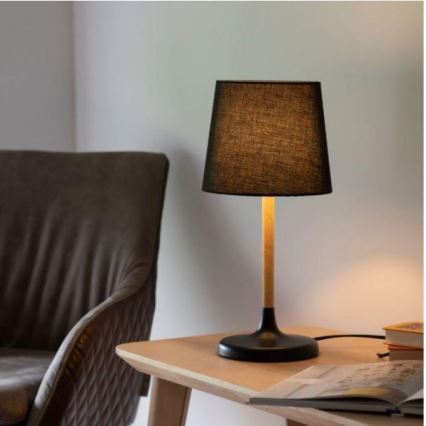 Leuchten Direkt 14423-18 - Pöytälamppu NIMA 1xE14/40W/230V musta