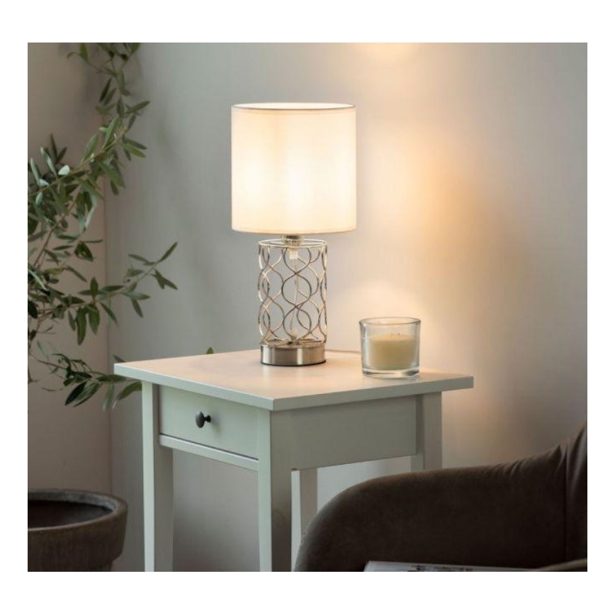 Leuchten Direkt 14615-55 - Pöytälamppu DEVA 1xE14/40W/230V mattakromi