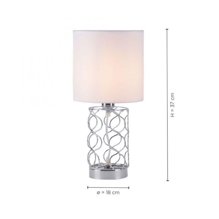 Leuchten Direkt 14615-55 - Pöytälamppu DEVA 1xE14/40W/230V mattakromi
