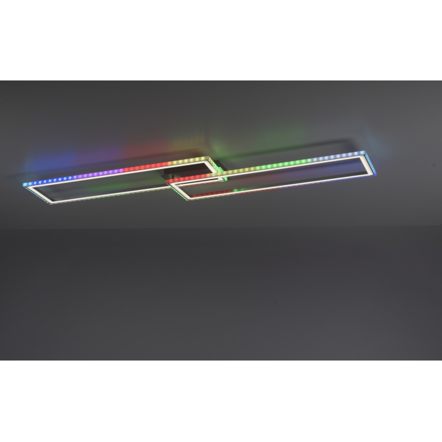 Leuchten Direkt 14635-55 - Himmennettävä LED-RGB-kattovalaisin FELIX LED/34,5W/230V Leuchten Direkt 14635-55 - Himmennettävä LED-RGB-kattovalaisin FELIX 34,5W/230V + kaukosäädin
