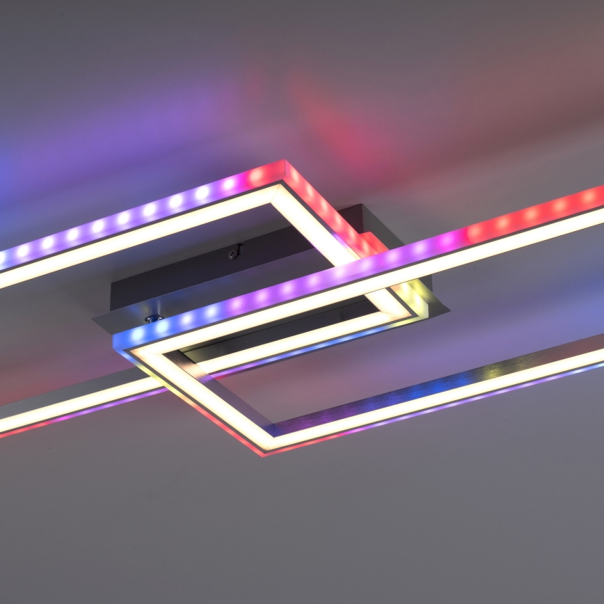 Leuchten Direkt 14635-55 - Himmennettävä LED-RGB-kattovalaisin FELIX LED/34,5W/230V Leuchten Direkt 14635-55 - Himmennettävä LED-RGB-kattovalaisin FELIX 34,5W/230V + kaukosäädin