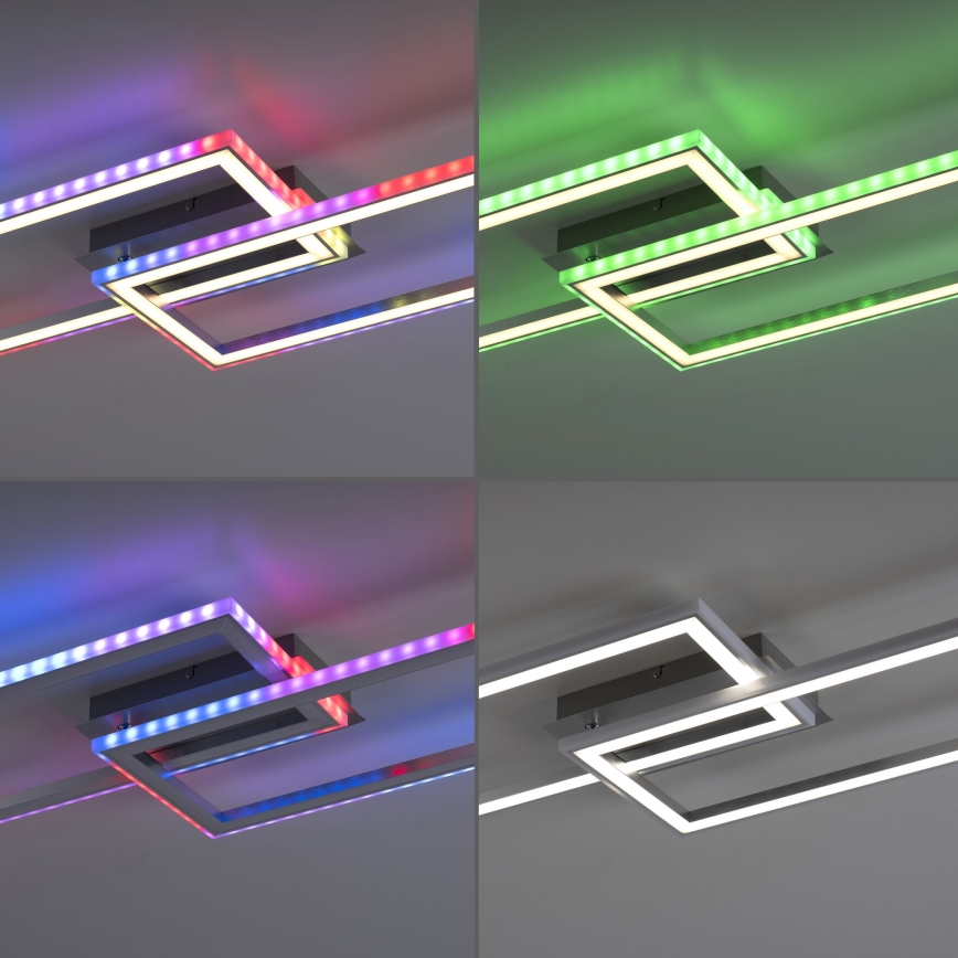 Leuchten Direkt 14635-55 - Himmennettävä LED-RGB-kattovalaisin FELIX LED/34,5W/230V Leuchten Direkt 14635-55 - Himmennettävä LED-RGB-kattovalaisin FELIX 34,5W/230V + kaukosäädin