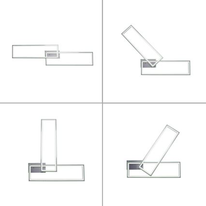 Leuchten Direkt 14635-55 - Himmennettävä LED-RGB-kattovalaisin FELIX LED/34,5W/230V Leuchten Direkt 14635-55 - Himmennettävä LED-RGB-kattovalaisin FELIX 34,5W/230V + kaukosäädin