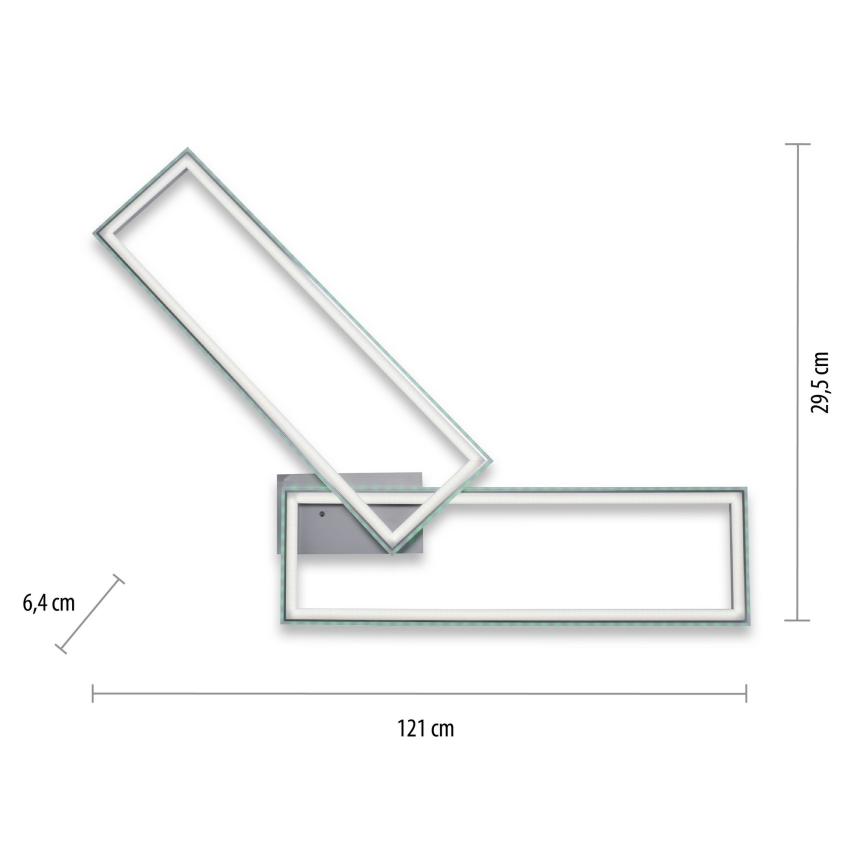 Leuchten Direkt 14635-55 - Himmennettävä LED-RGB-kattovalaisin FELIX LED/34,5W/230V Leuchten Direkt 14635-55 - Himmennettävä LED-RGB-kattovalaisin FELIX 34,5W/230V + kaukosäädin