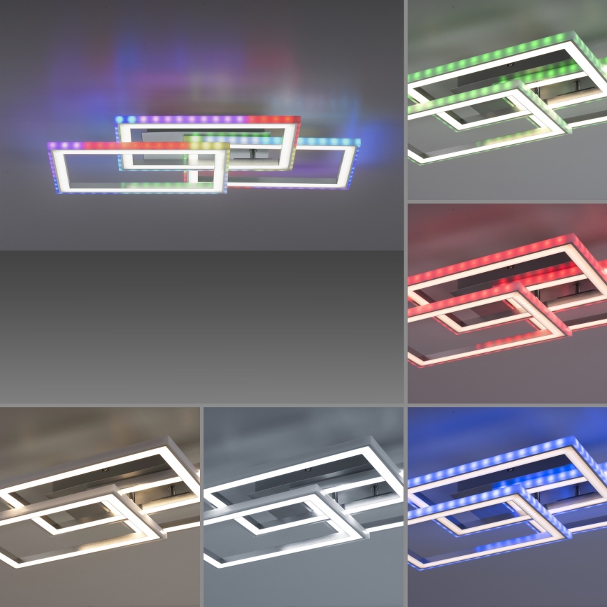 Leuchten Direkt 14636-55 - Himmennettävä LED-RGB-kattovalaisin FELIX LED/35W/230V +kaukosäädin