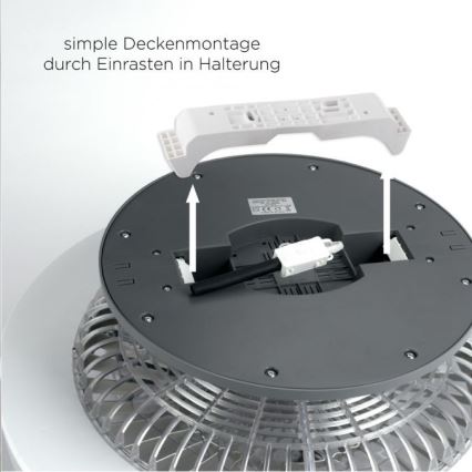 Leuchten Direkt 14645-55 - LED Valo tuulettimella LEONARD LED/27W/230V