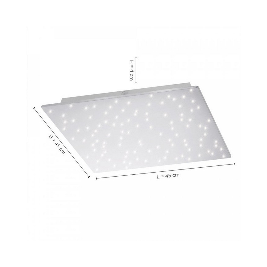 Leuchten Direkt 14671-55 - LED  Himmennettävä kattovalo SPARKLE LED/18W/230V 2700-5000K + kauko-ohjain