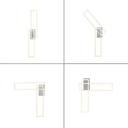Leuchten Direkt 14691-55 - LED Himmennettävä pinta-asennettava kattokruunu IVEN 2xLED/18W/230V
