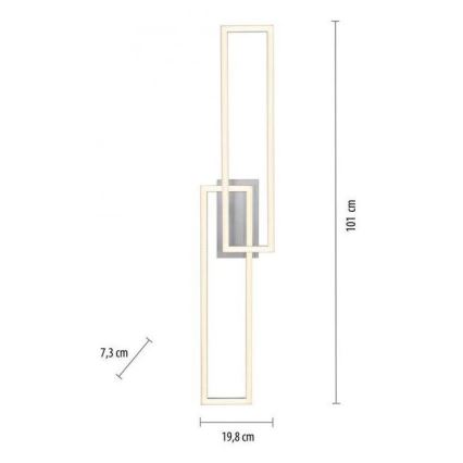 Leuchten Direkt 14691-55 - LED Himmennettävä pinta-asennettava kattokruunu IVEN 2xLED/18W/230V