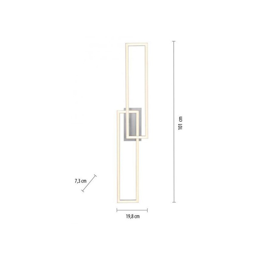 Leuchten Direkt 14691-55 - LED Himmennettävä pinta-asennettava kattokruunu IVEN 2xLED/18W/230V