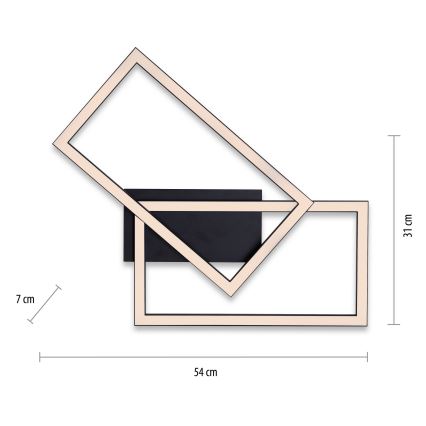 Leuchten Direkt 14692-18 - LED Himmennettävä kattovalo IVEN LED/36W/230V