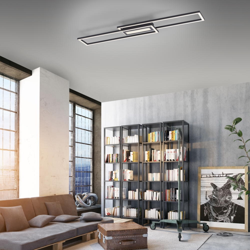 Leuchten Direkt 14696-18 - LED Himmennettävä pinta-asennettava kattokruunu ASMIN LED/45W/230V musta