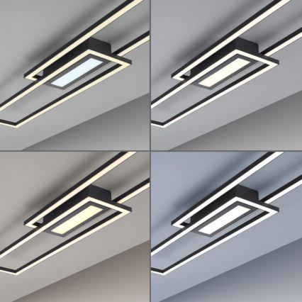 Leuchten Direkt 14696-18 - LED Himmennettävä pinta-asennettava kattokruunu ASMIN LED/45W/230V musta