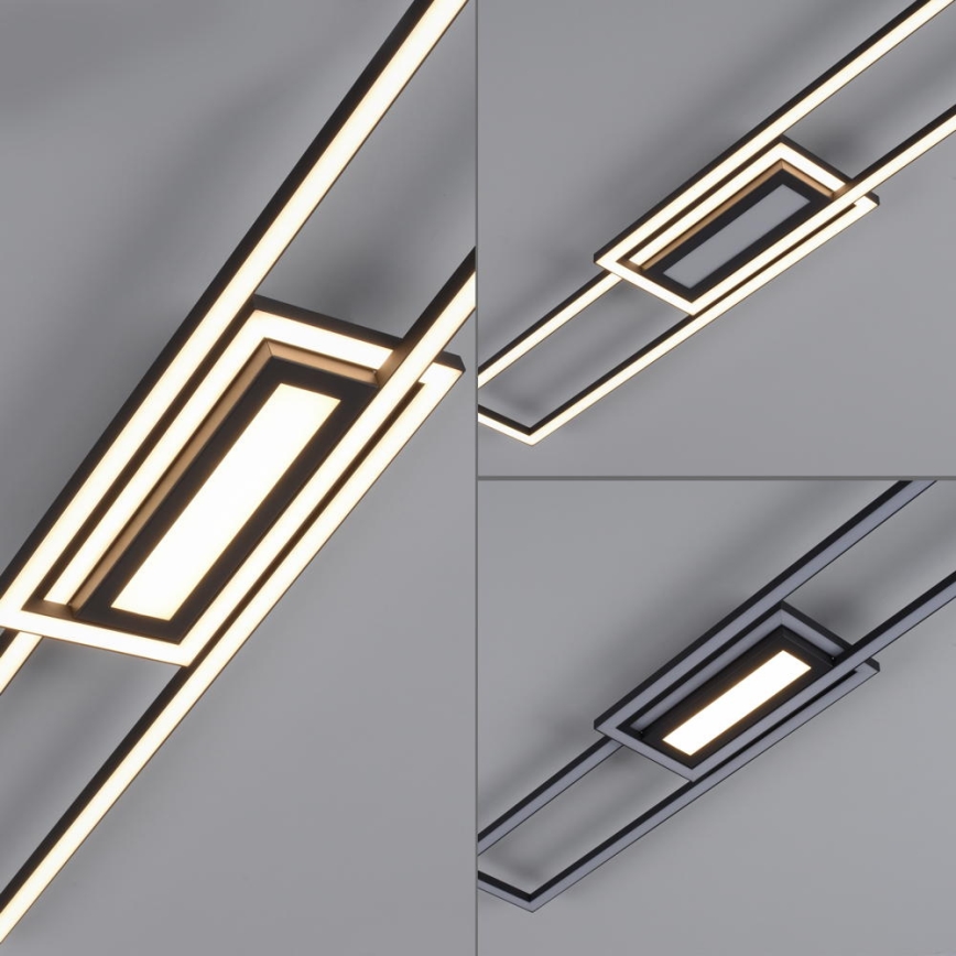Leuchten Direkt 14696-18 - LED Himmennettävä pinta-asennettava kattokruunu ASMIN LED/45W/230V musta