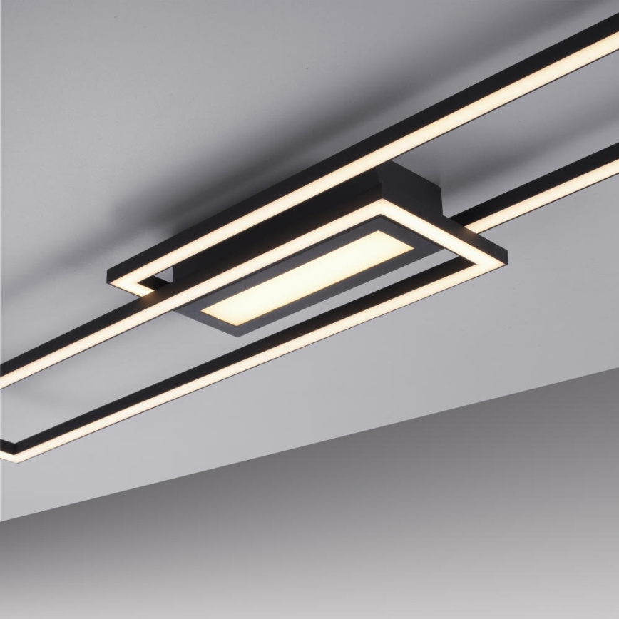 Leuchten Direkt 14696-18 - LED Himmennettävä pinta-asennettava kattokruunu ASMIN LED/45W/230V musta