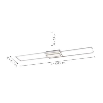 Leuchten Direkt 14711-55 - LED Himmennettävä kattovalo ASMIN LED/42W/230V 3000-5000K + kauko-ohjain