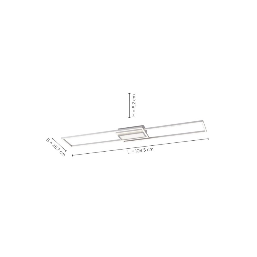Leuchten Direkt 14711-55 - LED Himmennettävä kattovalo ASMIN LED/42W/230V 3000-5000K + kauko-ohjain