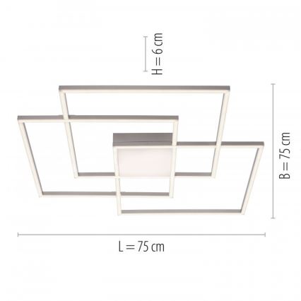 Leuchten Direkt 14713-55- LED Himmennettävä pinta-asetettava kattokruunu ASMIN LED/45W/230V + kauko-ohjain