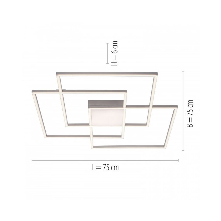 Leuchten Direkt 14713-55- LED Himmennettävä pinta-asetettava kattokruunu ASMIN LED/45W/230V + kauko-ohjain